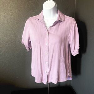 beachlunchlounge Light Purple Button-Down Shirt